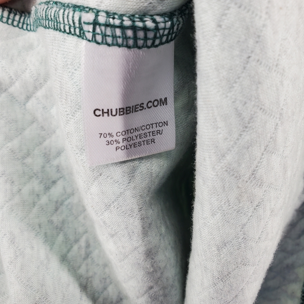 Chubbies Quilted Quarter Zip "The Zazzle" Green Jacket Mens Size Large Green - Picture 4 of 9